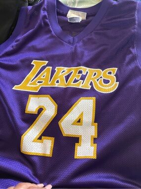 NBA Purple Mesh Basketball Jersey with White/Red Logo